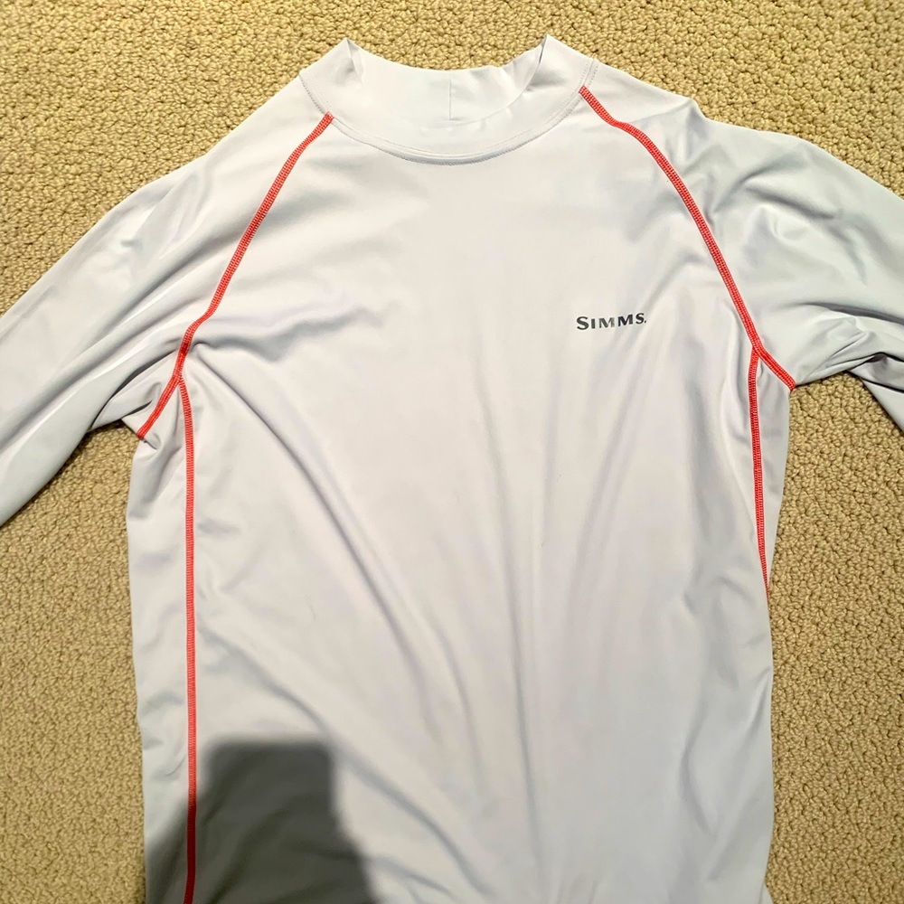 Simms fishing shirt mens size small with spf protection